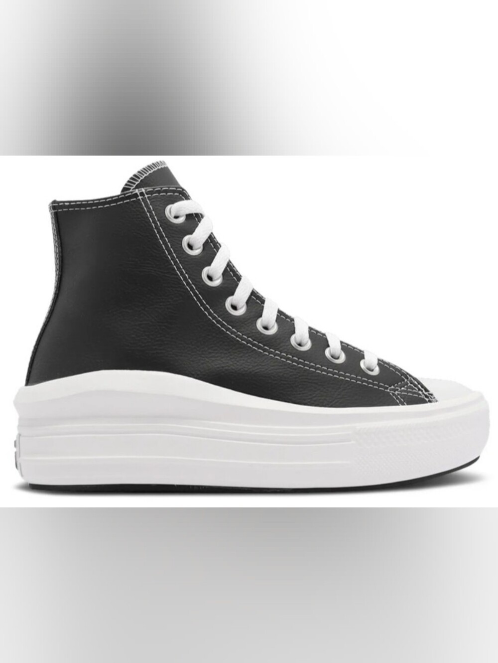 Chuck Taylor All Star Move Platform High 'Leather Black' Sneakers Size 7 Box